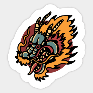 oriental dragon tattoo Sticker